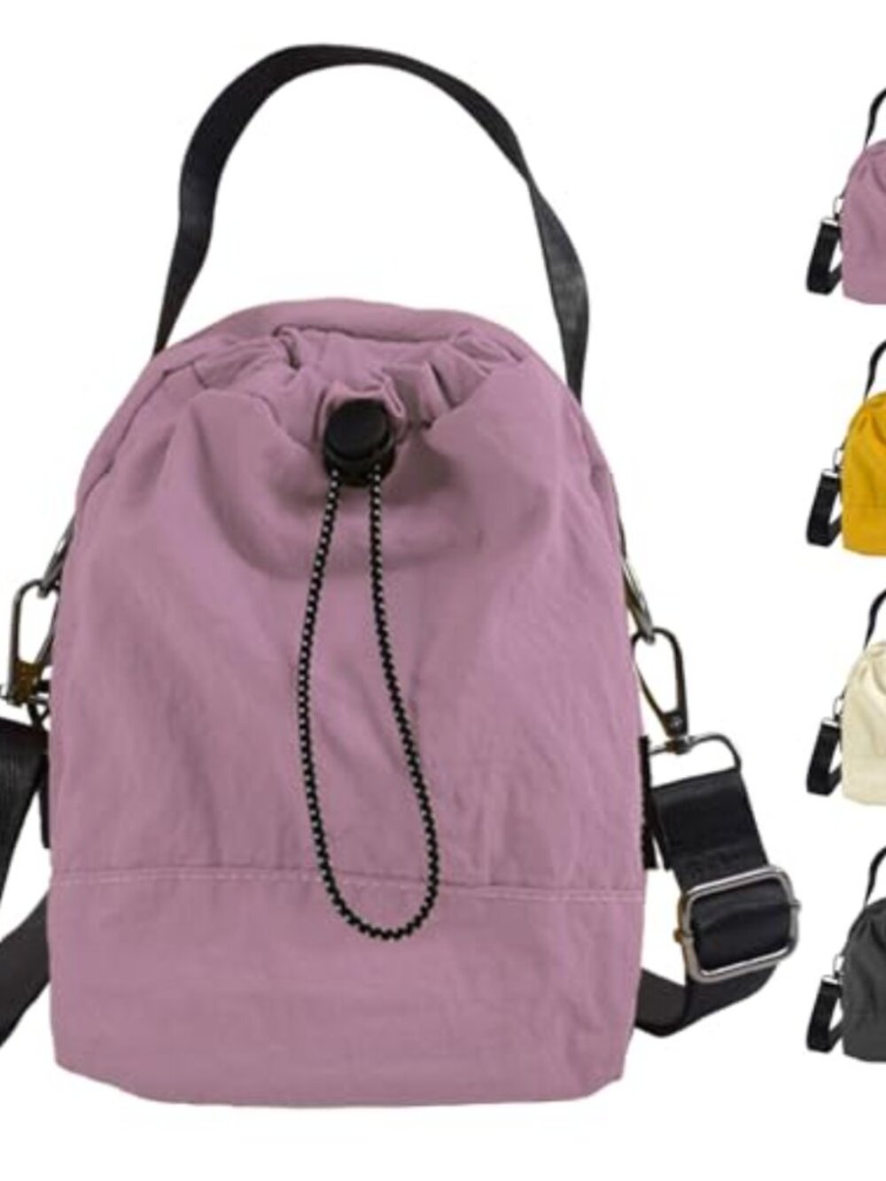 WITERY Nylon Waterproof Crossbody Sling Bag with Water Bottle Holder